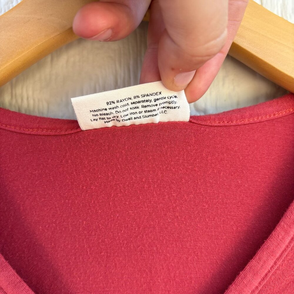 Dwell & Slumber Caftan Dress Womens XS/S Red Maternity Nursing Comfort Oversized - Picture 4 of 9